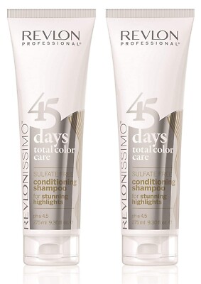 2 X Revlon Revlonissimo 45 Days Conditioning Shampoo Stunning Highlights 275 ml)