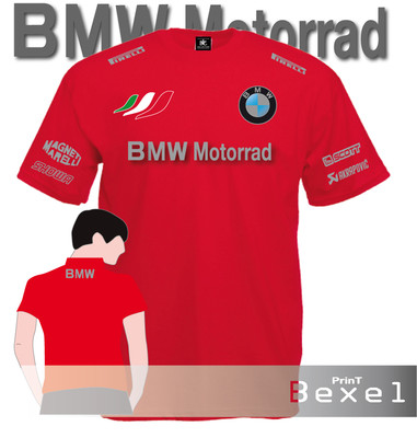 T Shirt Printed Bmw Motorrad Motobike Racing Motorcycle Maglia