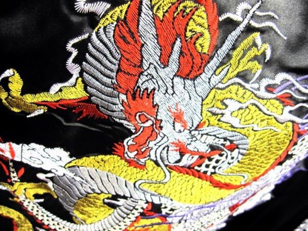 D*T様 JAPANESE EMBROIDERED JACKETS セット Mens Hoodie Jacket Japanese Pattern Embroidery Dragon Tiger Floral