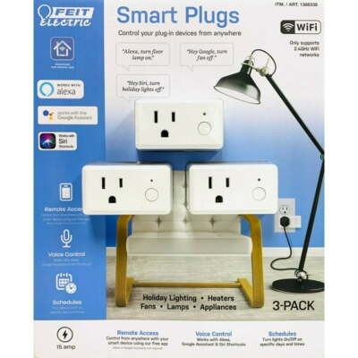 Feit Electric 1368338 WiFi Smart Plug 3-pack