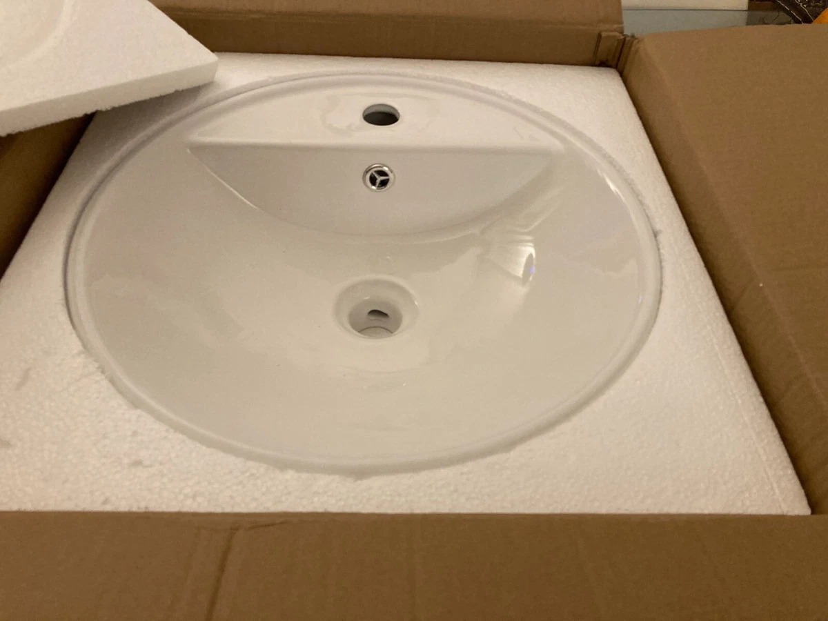 Vasque à Encastrer Sarreguemines – Blanc, Céramique, 50x40 Cm, Neuve