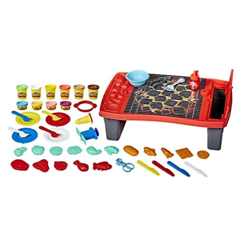 Play-Doh Kitchen Creations, Super Barbecue Grill Giocattolo per Bambini con 40 P
