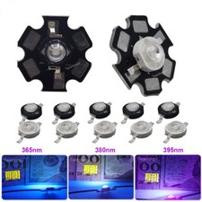 3W 365nm 380nm 395nm UV LED Plurple light High Power LED Ultraviolet Bulbs Lamp