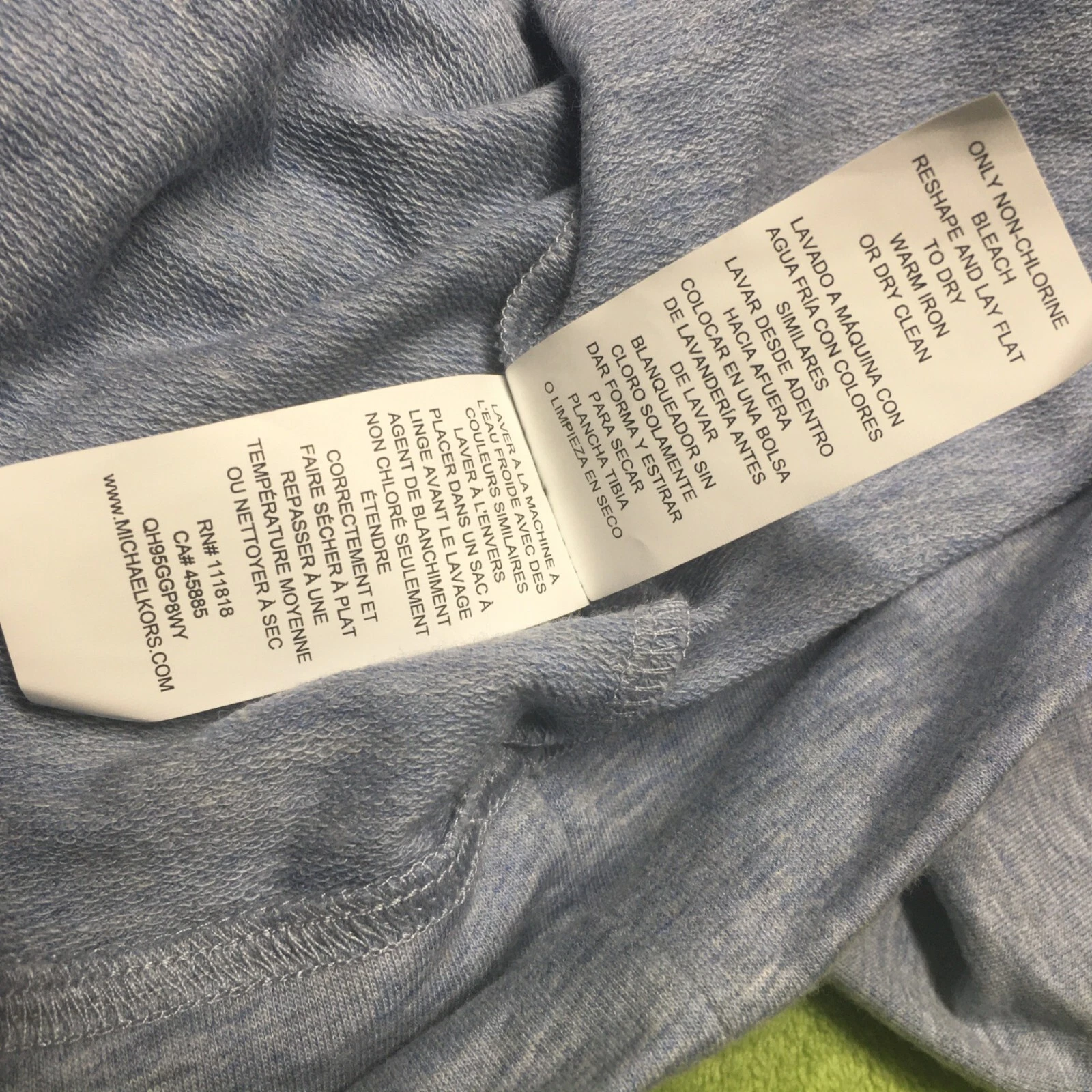 Felpa con cappuccio pullover leggera Michael Kors morbida stringata donna taglia L