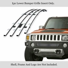 Fits 2006-2010 Hummer H3 Bumper Stainless Steel Vertical Billet Grille