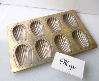 CHIYODA Madeleine Pan Shell Shape 8-Cavity Tin-Plated Cake Mold Bakeware Cake