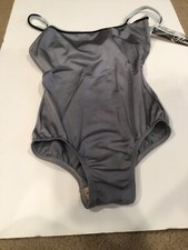 New, Women  s Body Wrappers Premiere Camisole Leotard, Silver, Size Large