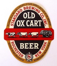 IRTP Standard Brewing Co OLD OX CART BEER beer label NY 12oz 
