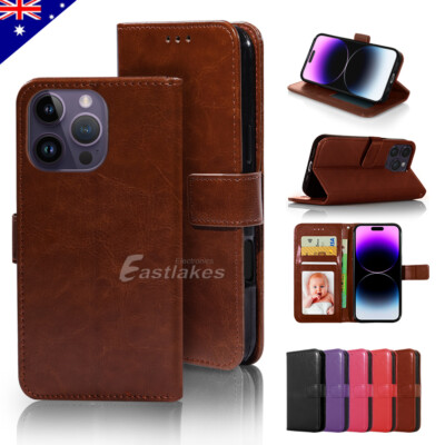 Wallet Leather Case For iPhone 16 15 14 13 12 11 Pro Max XR Plus Flip ...