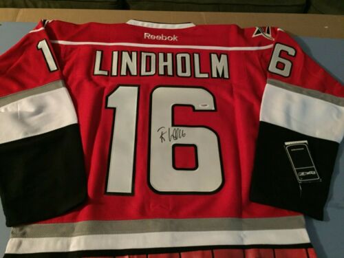 Elias Lindholm Autographed Signed Hurricanes Jersey - PSA  - Picture 1 of 7