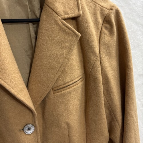 Eddie Bauer Wool Angora Rabbit Hair Coat Jacket Womens Large Brown Blazer Work - Picture 8 of 11