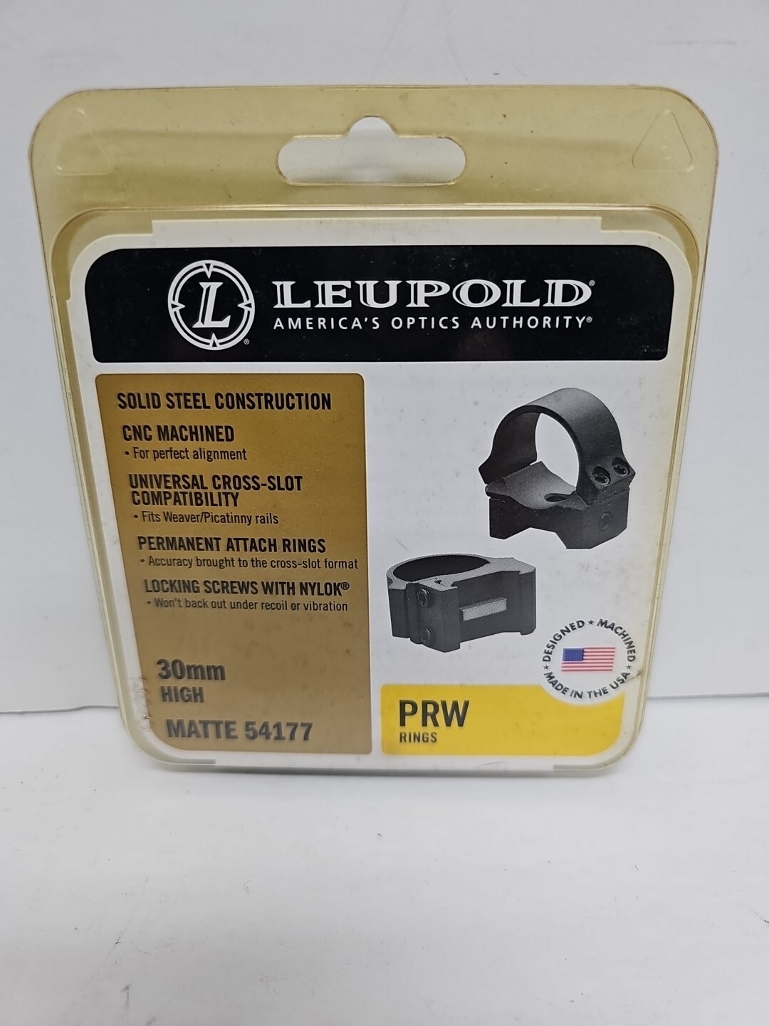 Leupold PRW 30mm High Scope Rings Permanent Weaver Style Matte Black