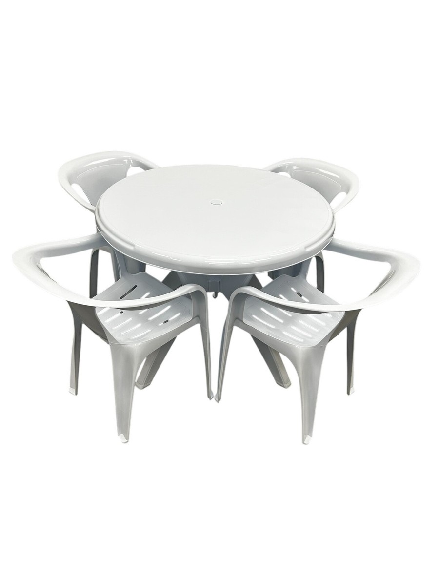 Plastic Patio Garden Furniture Set, Patio Table and Chairs Chairs  Table