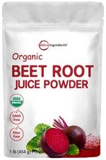 Micro Ingredients Organic Beet Root Powder, 1 lb, Cold Pressed and Water Soluble