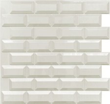 White Brick 3D Wall Panels, in Various Packs