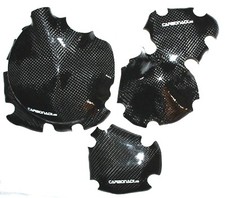 KAWASAKI ZX10R 04-05 3X Carbon Clutch Cover Generator Cover Engine Cover Carbon