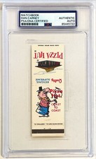 Dan Carney Pizza Hut Founder Signed Auto Vintage Matchbook PSA DNA Slabbed (B)