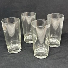 VTG 4 Clear Glass 5-1/2"  Perfectly Balanced Beer Juice 12 oz. Beverage Glasses