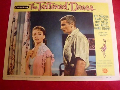 The Tattered Dress Lobby Card print 11x14 Universal Pictures Jeff Chandler  | eBay