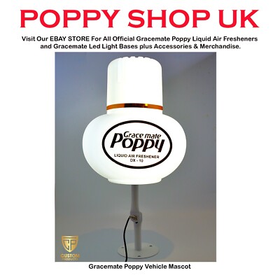 Gracemate Poppy Fahrzeug montiertes Maskottchen mit Halterungen - KOSTENLOSE LIEFERUNG AM NÄCHSTEN TAG