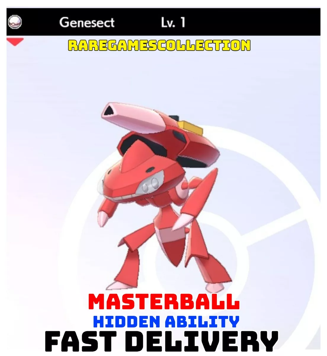 Pokemon Sword and Shield- 💥6IV PERFECT💥Mythical Genesect FAST