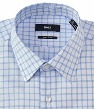 HUGO BOSS ENZO US BLACK LABEL DRESS SHIRT REGULAR FIT POINT COLLAR WHITE -NWT