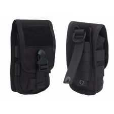Outdoor 1000D Tactical Molle Belt Clip Cell Phone Pouch Bags Case Cover Black