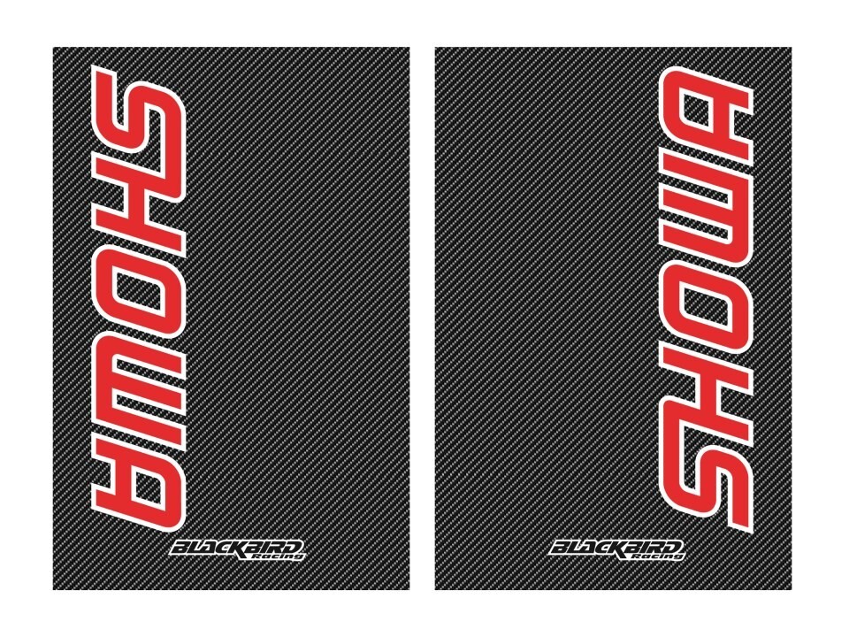 Autocollants télescopes Showa-Carbon protecteurs anti-rayures pour fourches de moto