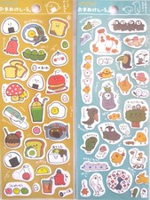 Kawaii Paper Sticker Sheet Your Choice: Food OR Birds 