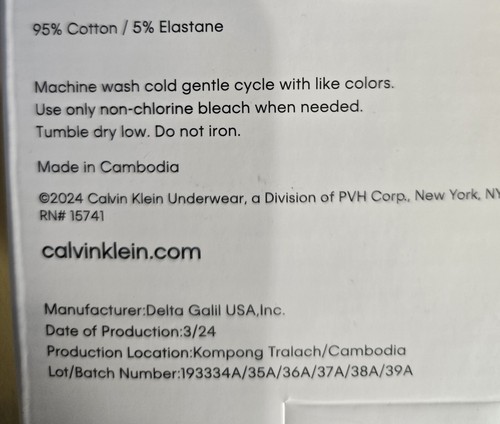 NEW Calvin Klein Girls 7 Pk Cotton Bikini Underwear, XL Waist Size 26.5 Inch - Picture 4 of 4