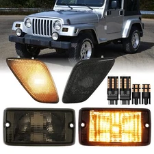 USR 97-06 TJ Wrangler SMOKE Lens Corner Side Marker Light & Front Turn Signal...