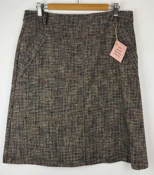 Wish Wool Blend A-Line Skirt Size 14 Multi Colour Made in Aus EUC