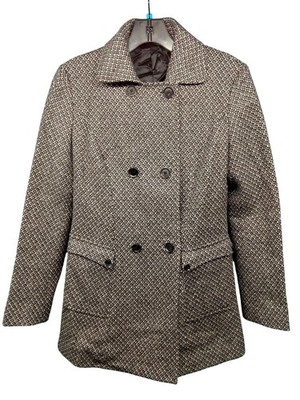 Kiton Napoli Womens Italian Wool & Silk Blend Tweed Coat Size 40 NEW WITH TAGS!