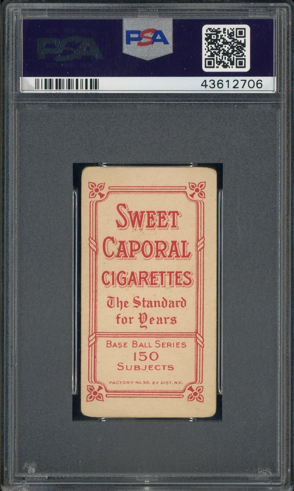 T206 Chief Bender HOF Portrait Sweet Caporal 150 Subjects PSA 2 GOOD view 2