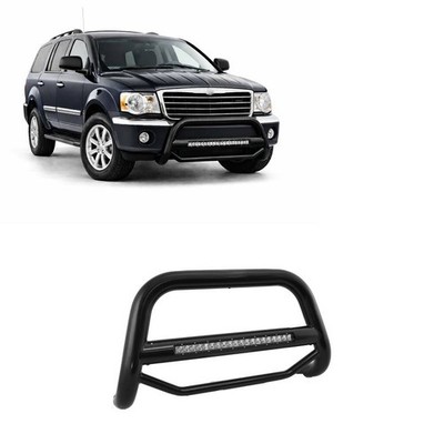 Black Horse Max Beacon Bull Bar No skid plate Black fit 2007-2009 Chrysler Aspen