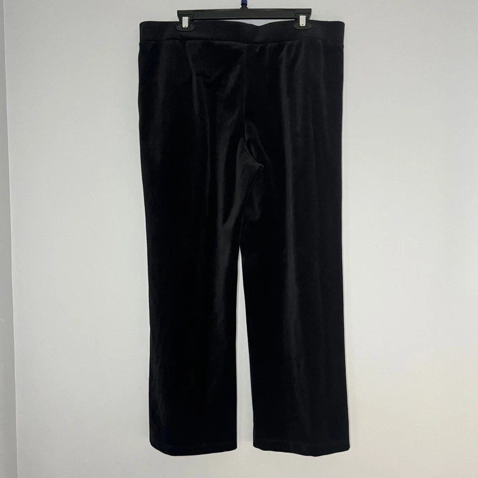 Брюки LAUREN RALPH LAUREN черные бархатные широкие без застежек размер большой повседневные для отдыха - Изображение 2 из 4
