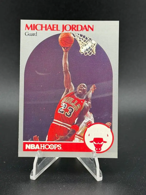 Rare Error Card 1990 NBA Hoops Michael Jordan #65 - Missing Bulls