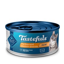 Blue Buffalo Tastefuls Natural Pate Wet Cat Food, Turkey & Chicken Entrée, 3oz c