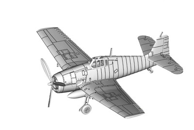 3D printed 1/350 US F6F Hellcat carrier-based aircraft model kit unpainted