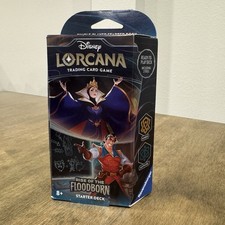 Disney Lorcana Rise of the Floodborn Starter Deck Amber Sapphire