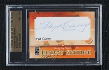 2010 Famous Fabrics Ink Hockey Edition 1/1 Floyd Curry #1096 Auto 4f5