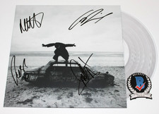 THE 1975 BAND SIGNED BEING FUNNY IN A FOREIGN LANGUAGE RECORD LP BECKETT COA x4