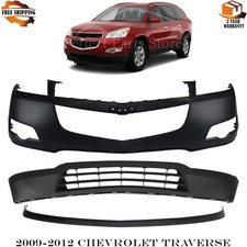 Front Bumper Cover Primed Plastic Valance For 2009-2012 Chevrolet Traverse