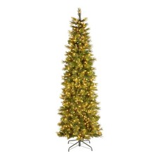 9 ft. Pre-Lit Carolina Pine Slim Tree with Clear Lights