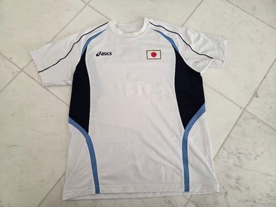 ASICS Japan Wrestling Team T-Shirt L Flag Uniform Official National Team Wear