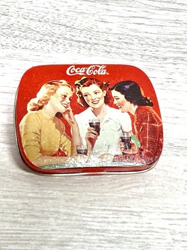 Vintage 1997 Coca-Cola Advertising Mini Tin Used For Mints Or Pill Box