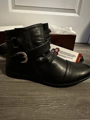 Wanderlust Womens Mandy Black Flats Ankle Boots Shoes 11