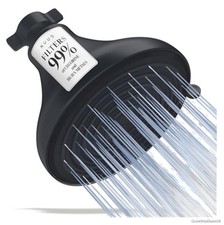 Filtered Shower Head Removes Chlorine Triple Filtration for Hair Skin Black