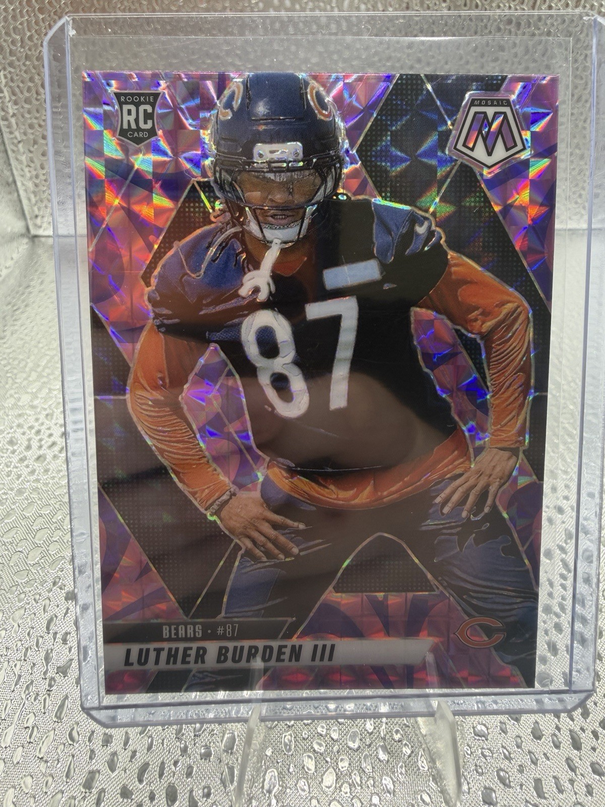 2025 Panini Mosaic - Rookie Luther Burden #383 Reactive Purple Mosaic Prizm (RC)