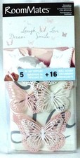 Roommates Butterfly Dream Peel  Stick Wall Decals 5 3D  Self-Adhesive Pre-cut